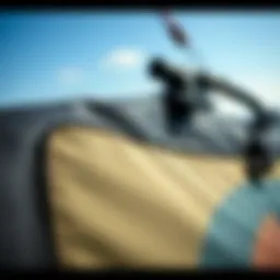 A close-up view of the Mystic Kiteboard Bag showcasing its durable material and stitching.