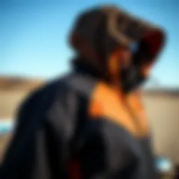 Detailed view of the Patagonia R3 Hooded jacket showcasing its intricate design.