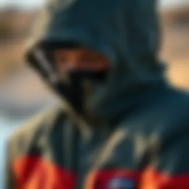 Performance Features of the Patagonia R3 Hooded Close-up of the Patagonia R3 Hooded jacketâs features tailored for performance.