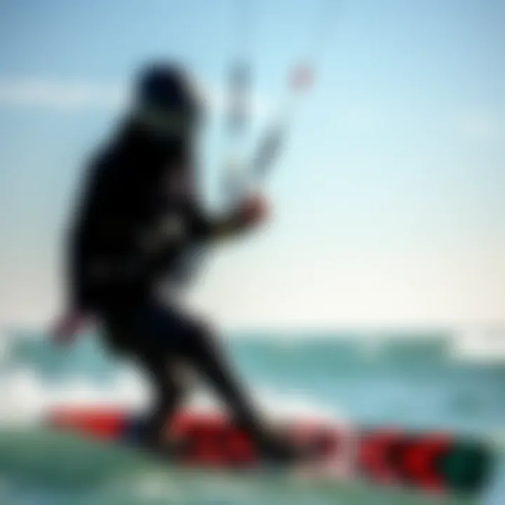 Optimal Performance through Slingshot Equipment A kiteboarder utilizing Slingshot equipment for optimal performance.