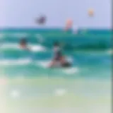 Kiteboarding enthusiasts enjoying the waves