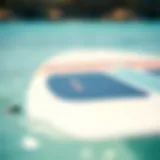 Close-up view of a prone foil board showcasing its sleek design and materials