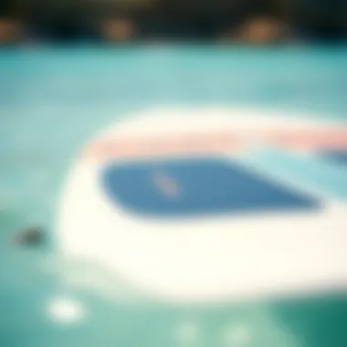 Close-up view of a prone foil board showcasing its sleek design and materials