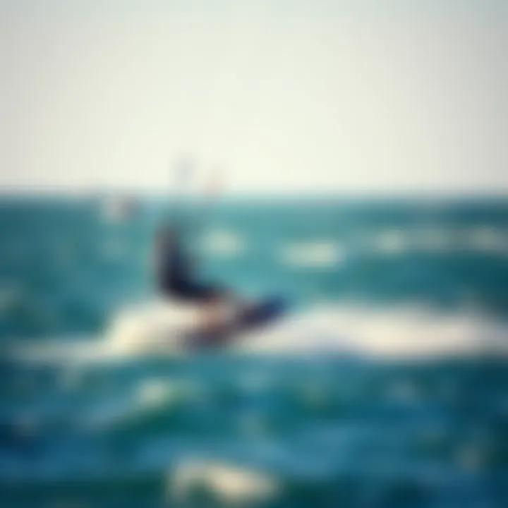 Mastering the Waves: Skill and Precision in Kiteboarding A skilled kiteboarder executing a dynamic trick on the water