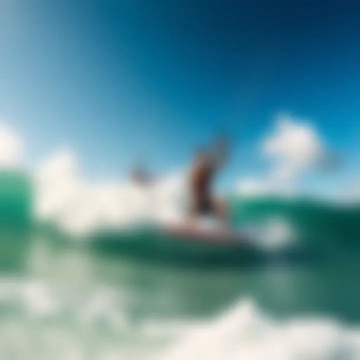 Kiteboarders riding dynamic waves in Barbados