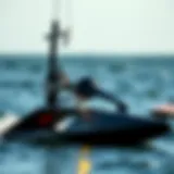 A used hydrofoil showcasing its design and structure.