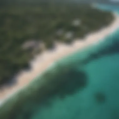 Stunning aerial view of Watamu, highlighting its turquoise waters and sandy shores, perfect for kiteboarding.