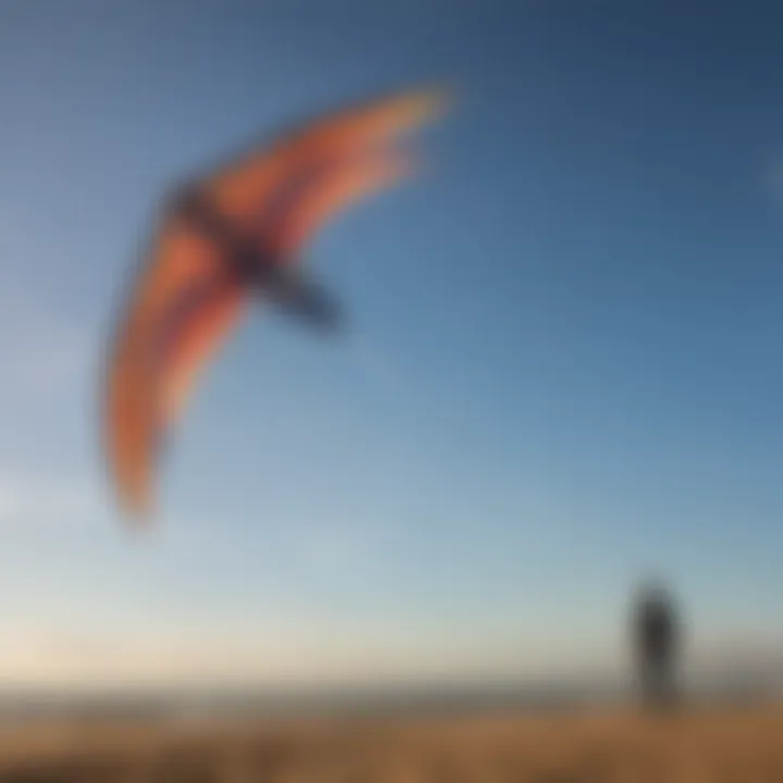 Innovative wind foil kite design showcased in action against a clear sky