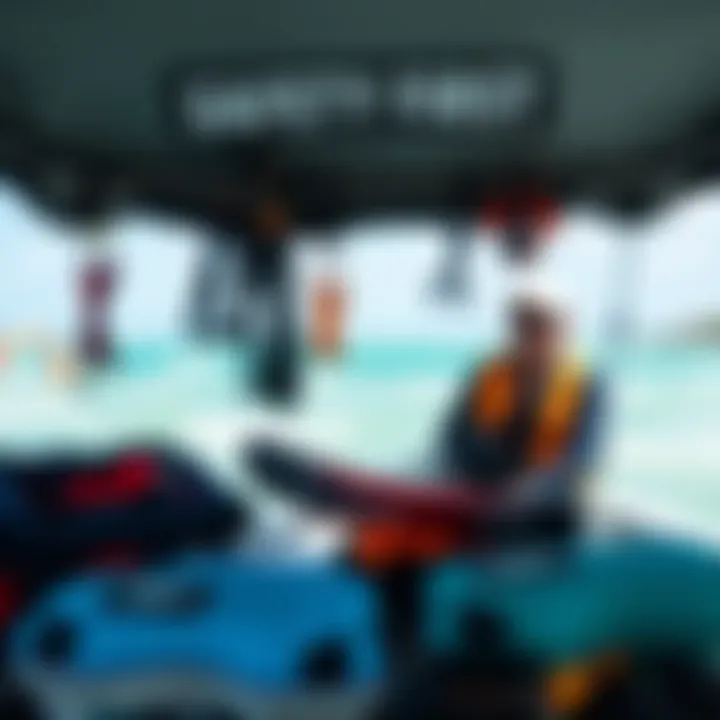 Safety First: Guidelines for Kiteboarding Safety equipment and tips displayed for kiteboarding safety