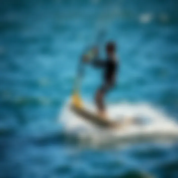 Demonstration of advanced wing foil techniques on water