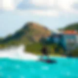 A stunning view of Cat Island's turquoise waters ideal for kiteboarding