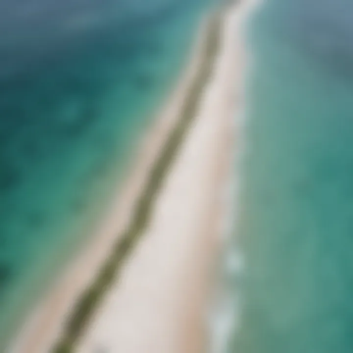 Aerial view of Watamu beach showcasing turquoise waters and white sand