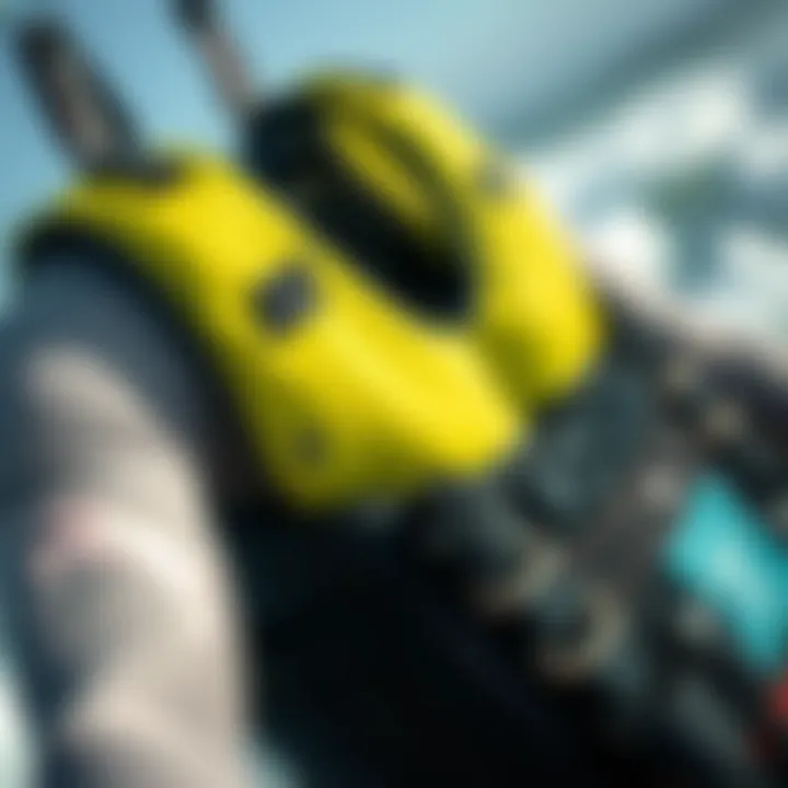 Innovative Floatation Vest Design Close-up view of a high-quality floatation vest