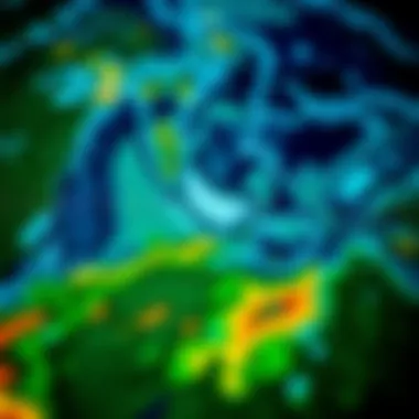 Weather patterns illustrated through a weather map