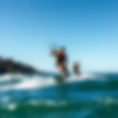 Kiteboarders enjoying a perfect day on the water at a local hotspot
