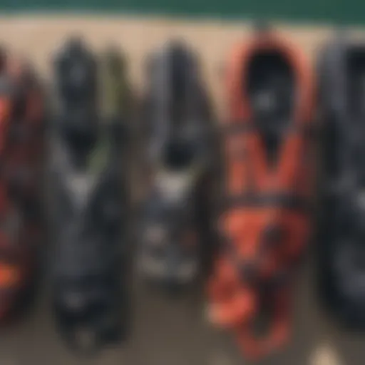 Different types of kiteboarding harnesses displayed
