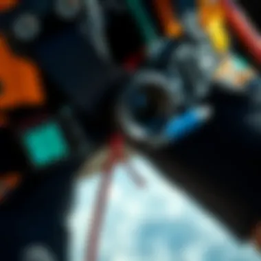 Close-up of technological features in Ion kitesurf harness