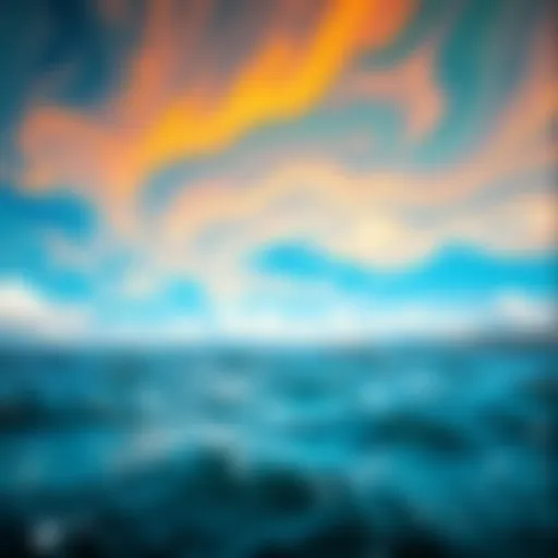 Vibrant wind patterns over Hawaii's coastline