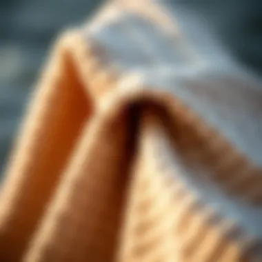 Close-up of fabric texture of a hooded change towel