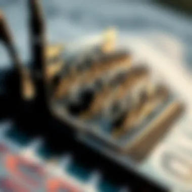 Intricate Hydro Foil Equipment Close-up of hydro foil equipment showcasing its intricate design