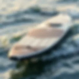 An advanced hydrofoil surfing board showcasing its sleek design and unique features.