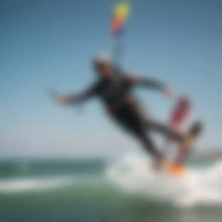 Instructor demonstrating kite control techniques