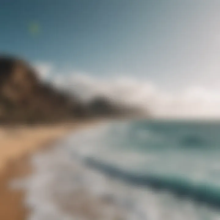 A panoramic view of Isla Blanca showcasing its wind conditions