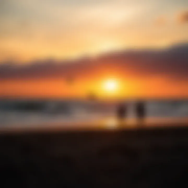 A serene sunset at Jalama Beach, reflecting the tranquil atmosphere enjoyed by kiteboarders.