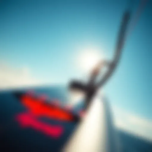 Close-up of the jet foil board showcasing its innovative design and technology