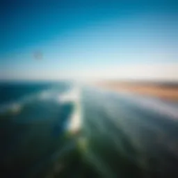 Aerial view of Jones Beach showcasing tidal movements