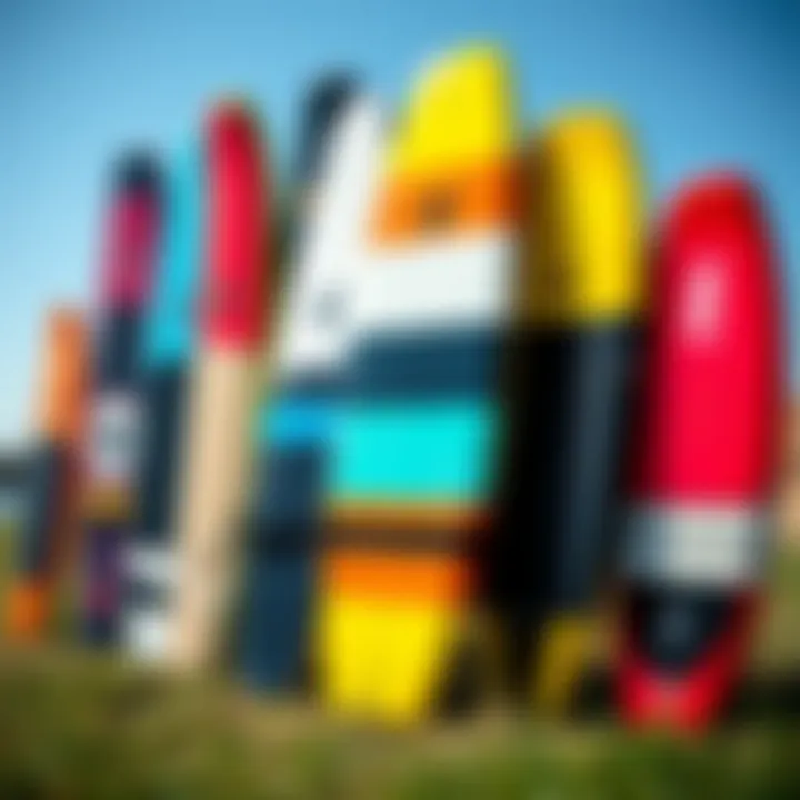 A selection of kite boards suitable for various skill levels