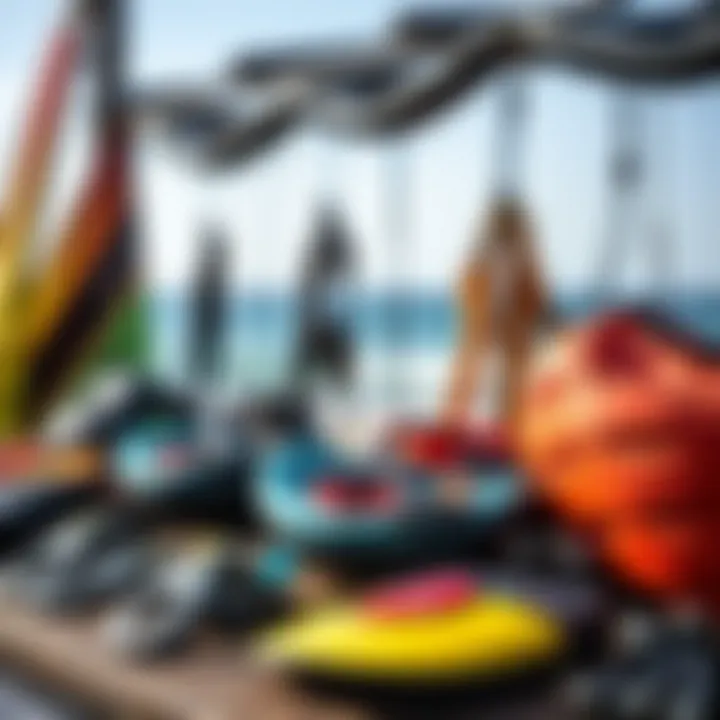Essential Maintenance for Optimal Performance Maintenance tips for kite surfing equipment displayed with gear