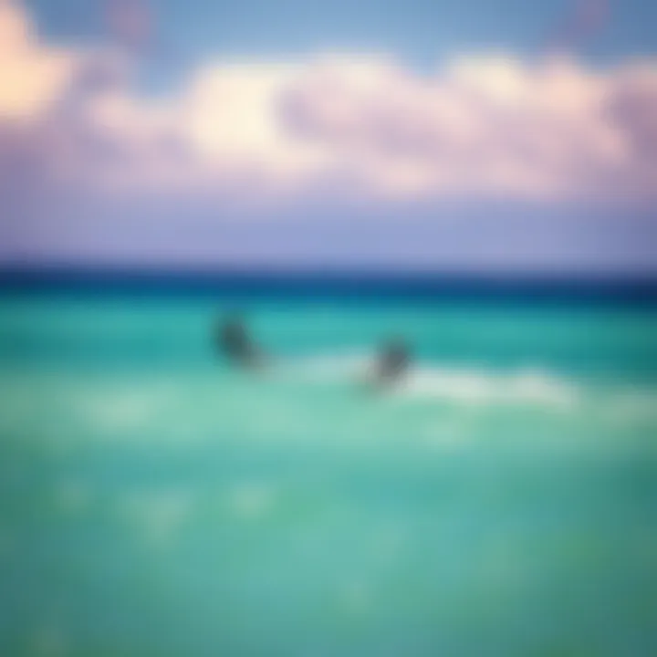 Kite Surfing Over Maui's Pristine Waters Stunning view of kite surfers gliding over the clear waters of Maui