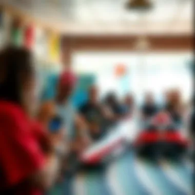 Community event at a kite surf shop