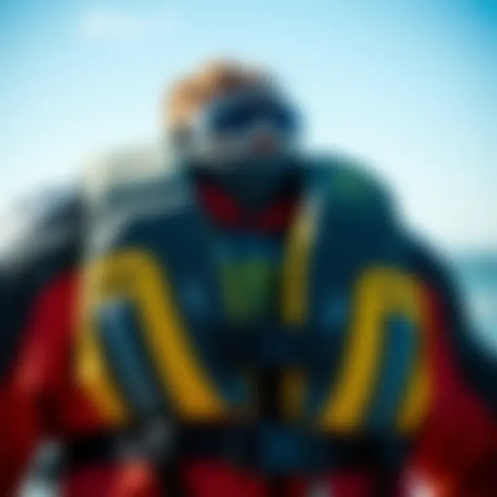 Materials used in kiteboard life jackets highlighting durability and comfort