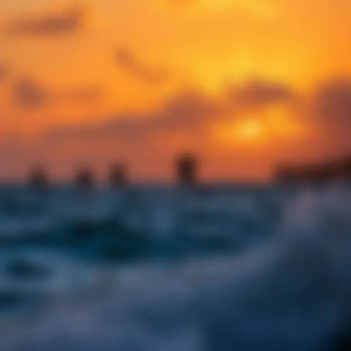 Maui's Stunning Backdrops for Kiteboarding Scenic view of kiteboarders against a Maui sunset