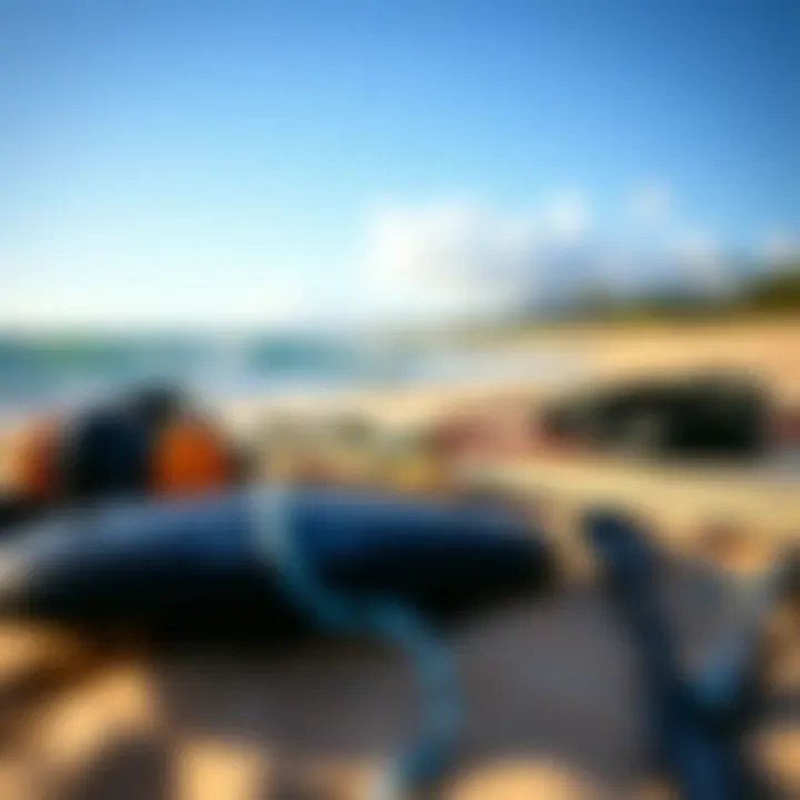 Essential Gear for an Unforgettable Kiteboarding Adventure Kiteboarding equipment laid out on the beach