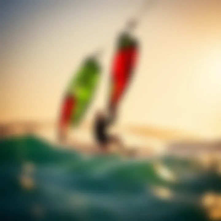 Kiteboarder using Cabrinha X3 Wing in various conditions