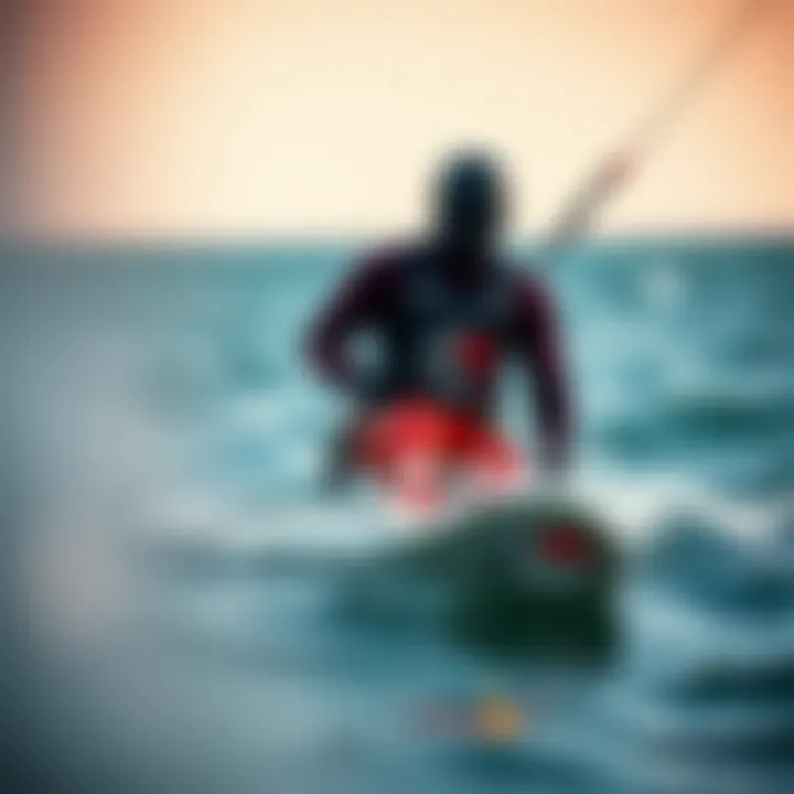 Kiteboarder enjoying warm conditions