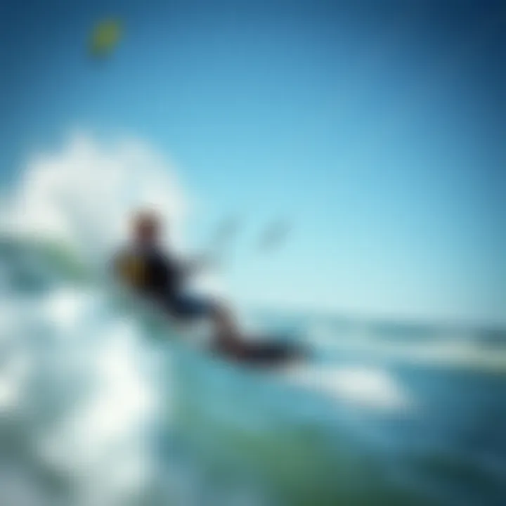 Kiteboarding: Navigating with Windyty Insights Kiteboarder navigating through waves with Windyty data