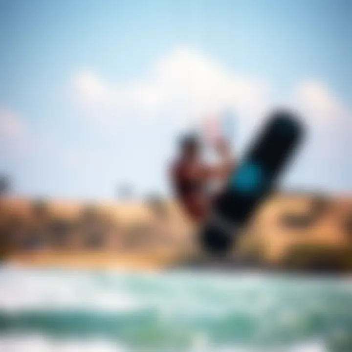 A kiteboarder performing a trick with North Kiteboarding equipment