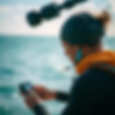 Informed Decisions on the Water Kiteboarder checking wind data using the Wind Meter