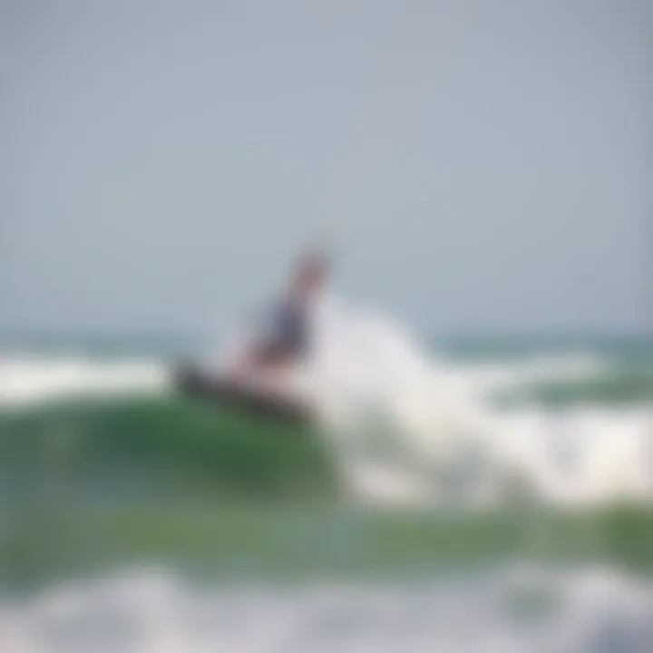 Kiteboarder riding the waves at Cape Hatteras