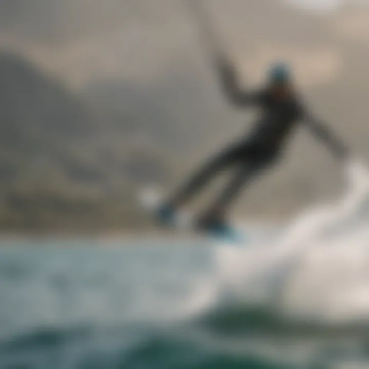 Dynamic kiteboarding scene featuring enthusiasts using avant efoils