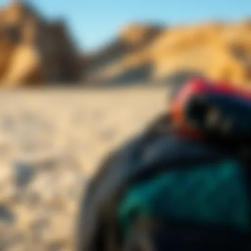 Kiteboarding gear bag showcasing durable materials