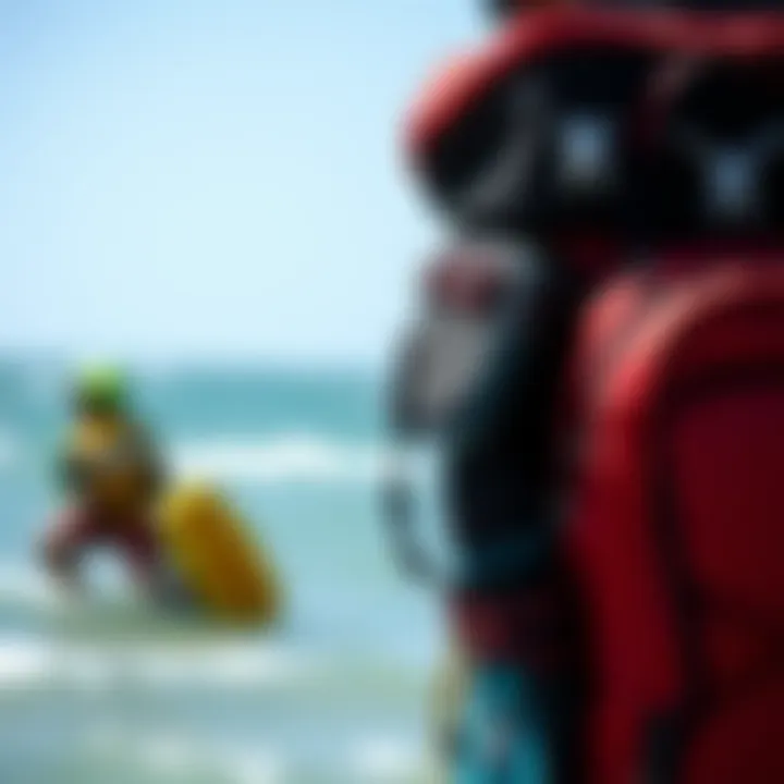 Variety of sizes in kiteboarding gear bags