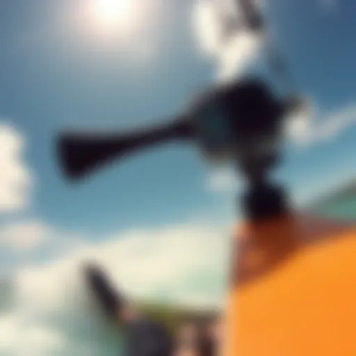 Dynamic Kiteboarding Perspective Dynamic perspective of kiteboarding with a GoPro mount