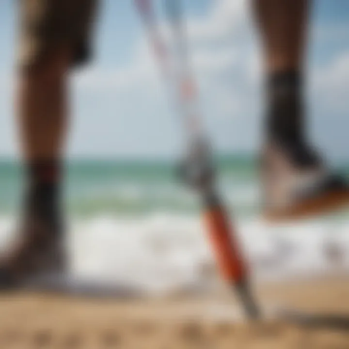 Close-up of a modern kite pump showcasing technological advancements