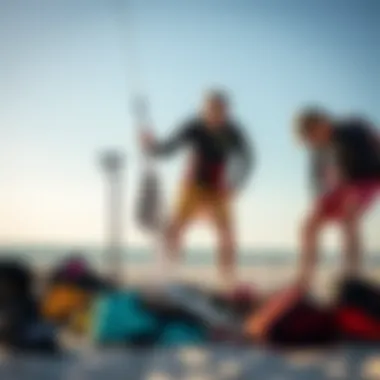 Preparing Your Kiteboarding Gear Equipment setup for kiteboarding