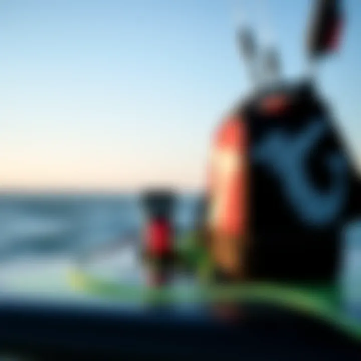 Showcasing essential kiteboarding equipment